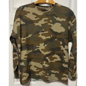 Pacsun Los Angeles Mens Camouflage Long Sleeve T-Shirt, Size Large, Boxy Fit